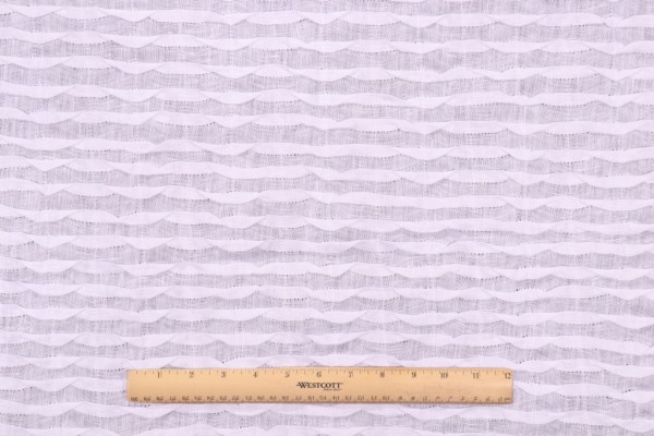 Sample of P Kaufmann Origami Sheer Drapery Fabric in White 