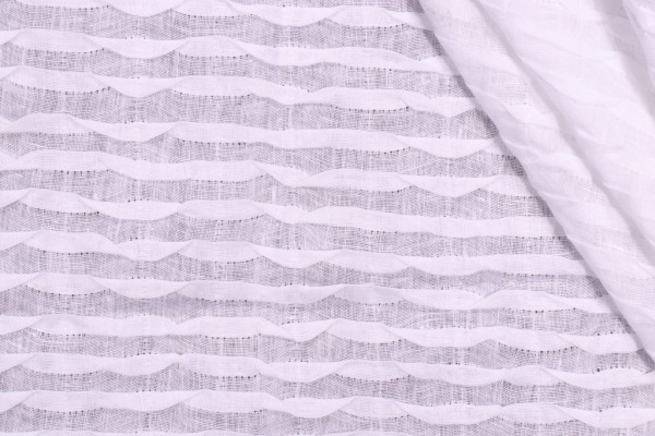 Sample of P Kaufmann Origami Sheer Drapery Fabric in White 