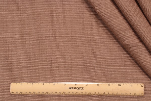 Kaufmann Slubby Linen Woven Decorator Fabric in Cappuccino 