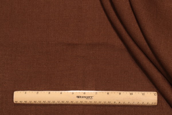 Kaufmann Slubby Linen Woven Decorator Fabric in Hickory 