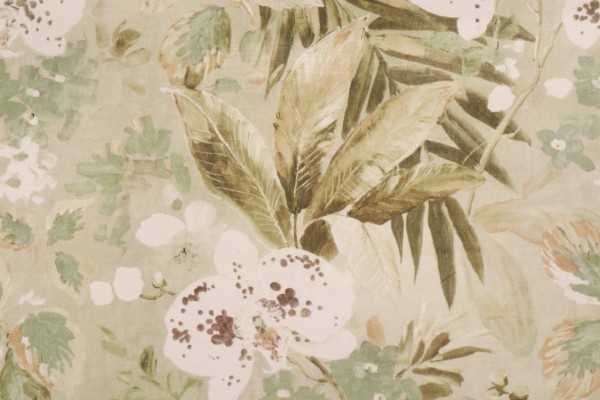 Sample of PK Lifestyles Natural Delicacy Printed Velvet Decorator Fabric in Opal 