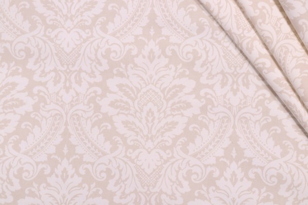 Waverly Donnington Printed Cotton Drapery Fabric in Linen 