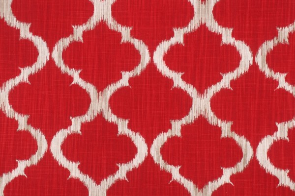 Richloom Kobe Printed Cotton Drapery Fabric in Cherry 