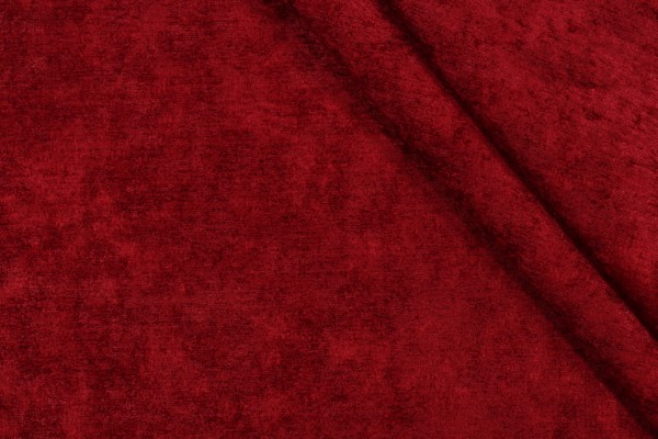 Crypton Zara High Performance Chenille Upholstery Fabric in Red 