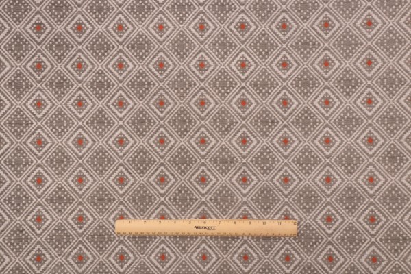 Crypton Tanvi High Performance Woven Chenille Upholstery Fabric in Charcoal/Ember 
