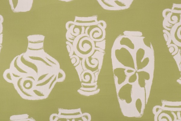 Porcelaine Woven Polyester Outdoor Fabric in Green 