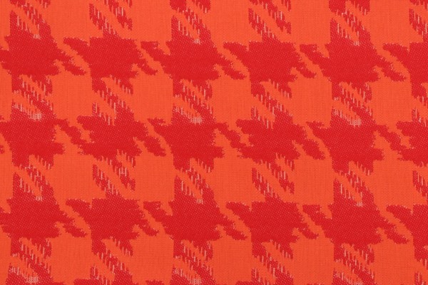 Houndstooth Woven Solution Dyed Acrylic Outdoor Fabric in Cherry 
