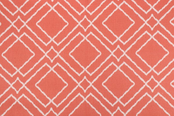 Covington Jacava Printed Cotton Drapery Fabric in 74-Coral 