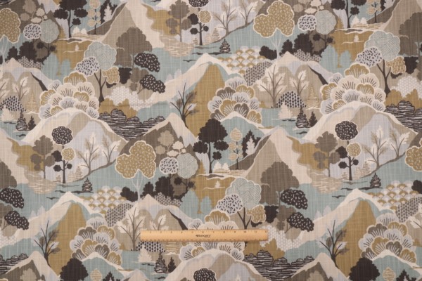 Click for Covington Washburn Printed Cotton Drapery Fabric in 224-Silver Sage  Covington Washburn Printed Cotton Drapery Fabric in 224-Silver Sage