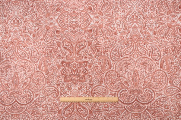 Stof France Pendjab Printed Drapery Fabric in Terracotta 
