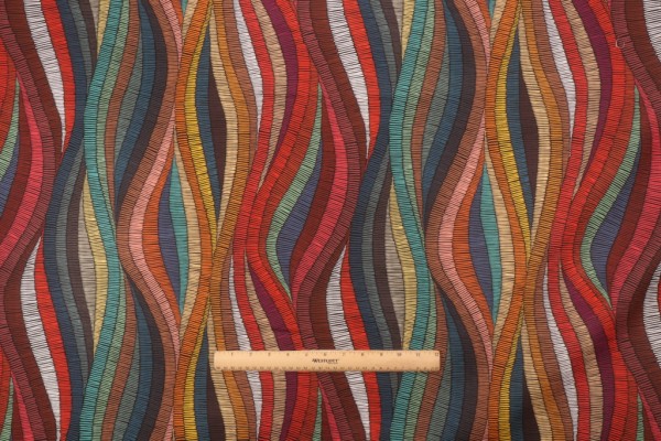 Terrasol - Kenya Terrain Printed Acrylic Outdoor Fabric in Rouge 
