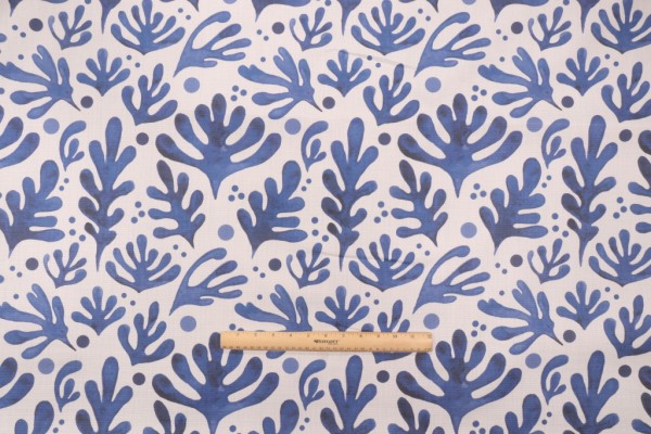 Terrasol - Matisse Printed Acrylic Outdoor Fabric in Indigo 
