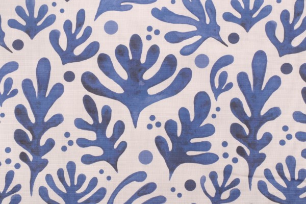 Terrasol - Matisse Printed Acrylic Outdoor Fabric in Indigo 