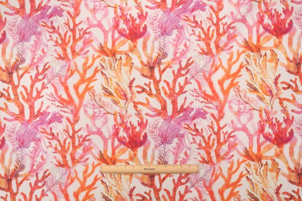 Terrasol - Living Coral Printed Acrylic Outdoor Fabric in Sunset 