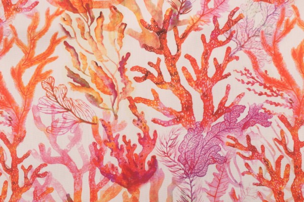Terrasol - Living Coral Printed Acrylic Outdoor Fabric in Sunset 