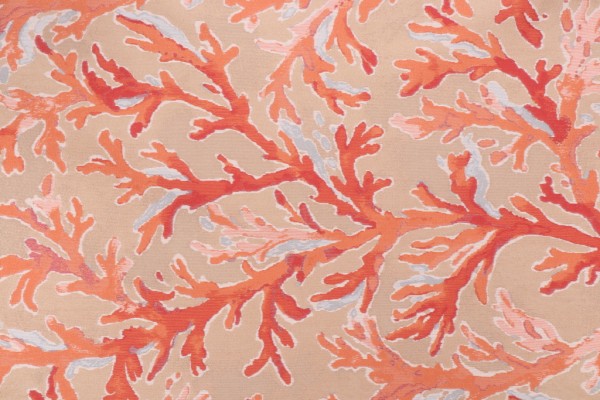 Click for Golding Reef Tapestry Upholstery Fabric in Coral  Golding Reef Tapestry Upholstery Fabric in Coral