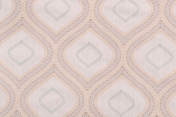 Valiant Fabrics Bazaar Embroidered Drapery Fabric in Seabreeze 