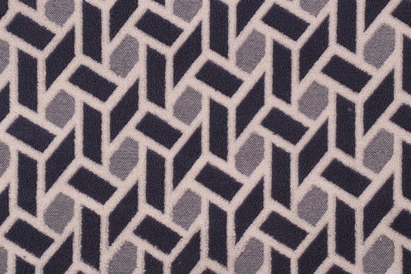 Golding Geo Graphic Woven Upholstery Fabric in Navy 