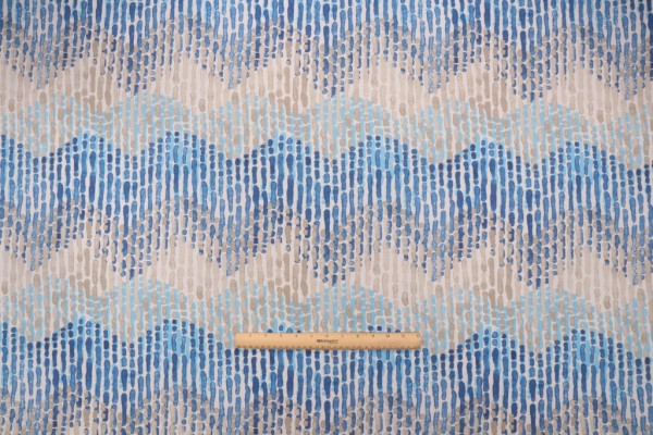 Sample of Tommy Bahama Isla Baru Printed Polyester Outdoor Fabric in Sailor 