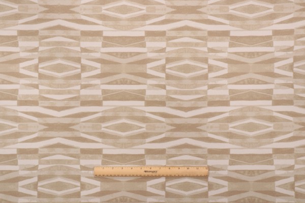 Tommy Bahama Nevis Waves Printed Polyester Outdoor Fabric in Sand 