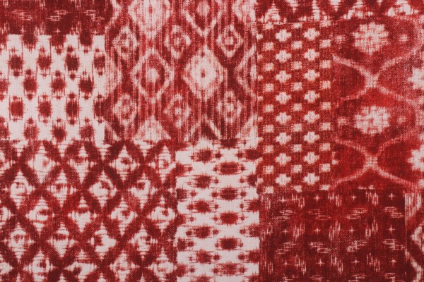 Covington Shibori Printed Cotton Drapery Fabric in Fiesta 