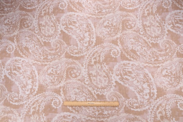 Covington Palera Printed Cotton Drapery Fabric in Linen 