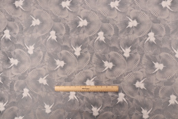 PK Lifestyles Fleurine Woven Decorator Fabric in Pewter 