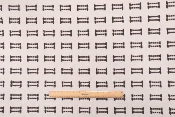 Sample of PK Lifestyles Tassel Emb Drapery Fabric in Tuxedo 