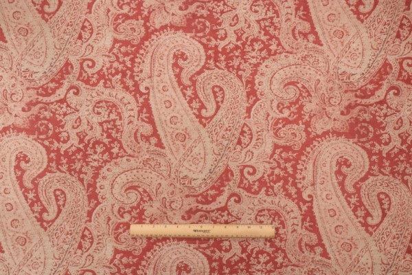 Sample of PK Lifestyles Romantical Printed Drapery Fabric in Rhubarb 