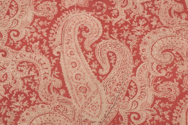 Sample of PK Lifestyles Romantical Printed Drapery Fabric in Rhubarb 