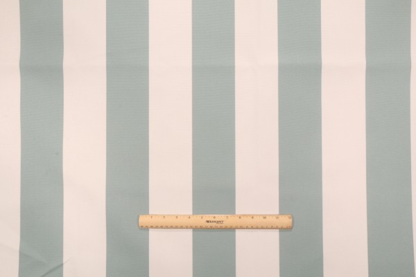 Bella Dura Home Cabana Stripe Latex Backed High UV Polyester Outdoor Fabric in Spa