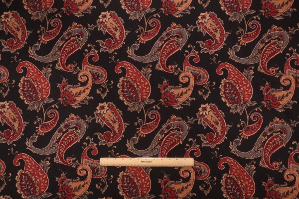 Roth & Tompkins Beacon Hill Printed Cotton Drapery Fabric in Night 