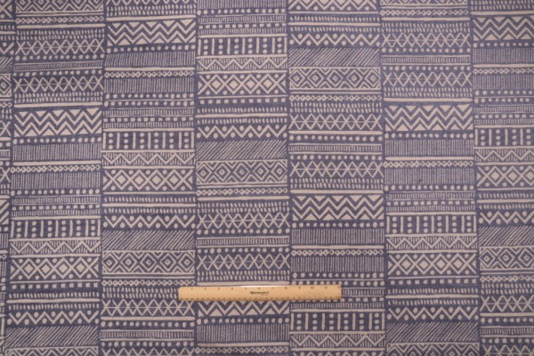 PK Lifestyles Bamako Stripe Chenille Upholstery Fabric in Lapis 