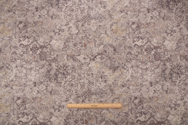 Click for Microfibres Kilim Printed Drapery Fabric in Mink  Microfibres Kilim Printed Drapery Fabric in Mink