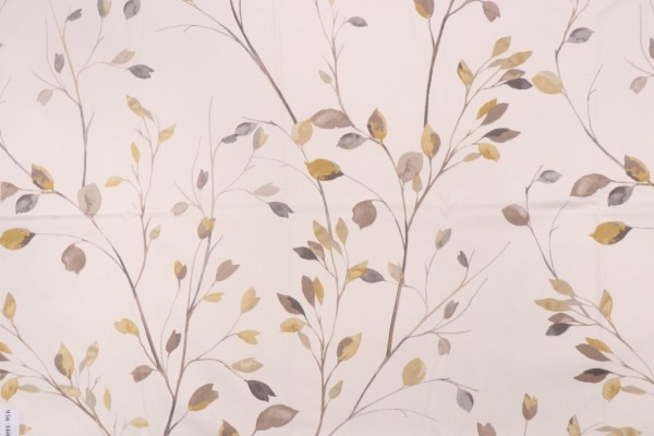 Stof France Liseron Printed Cotton Drapery Fabric in Naturel 