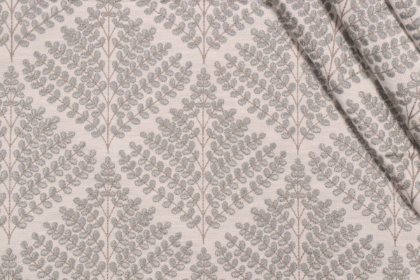 Kaufmann Orchard Embroidered Drapery Fabric in Sky 