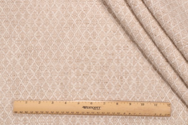 Sample of Kaufmann Laura Woven Upholstery Fabric in Natural 