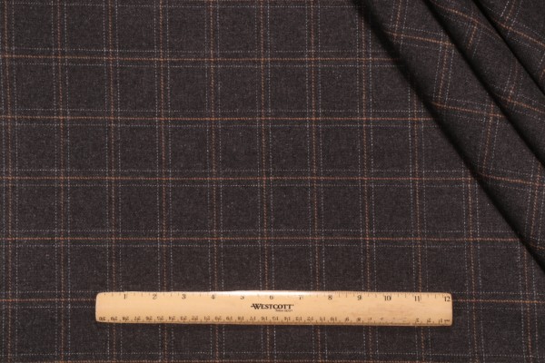 Sample of P Kaufmann Morrison Woven Upholstery Fabric in Charcoal 