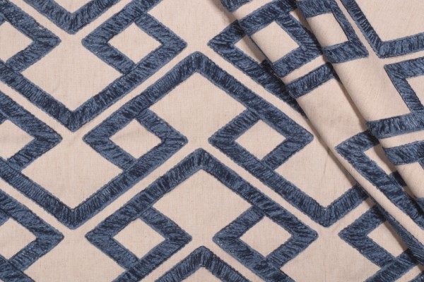 P Kaufmann Accolade Embroidered Drapery Fabric in Bristol 