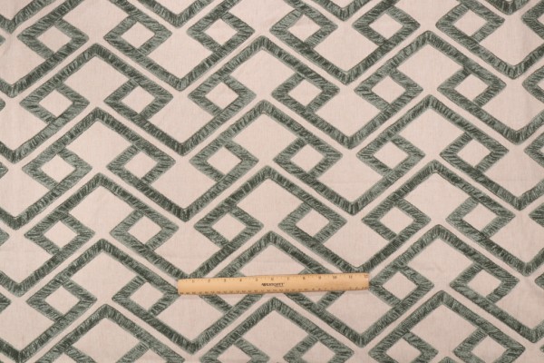P Kaufmann Accolade Embroidered Drapery Fabric in Aloe 