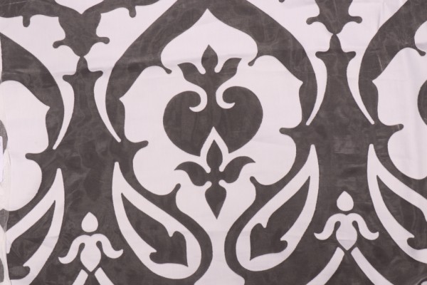 Click for 2.38 Yards Damask Sheer Drapery Fabric in Snow Damask Sheer Drapery Fabric in Snow