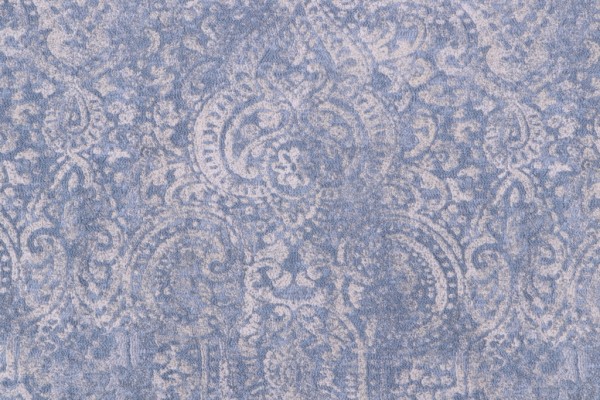 Mill Creek Pleasantdale Printed Cotton Drapery Fabric in Windsor Blue 