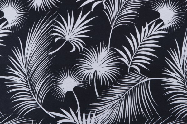 Terrasol Panama Printed Polyester Outdoor Fabric in Black 