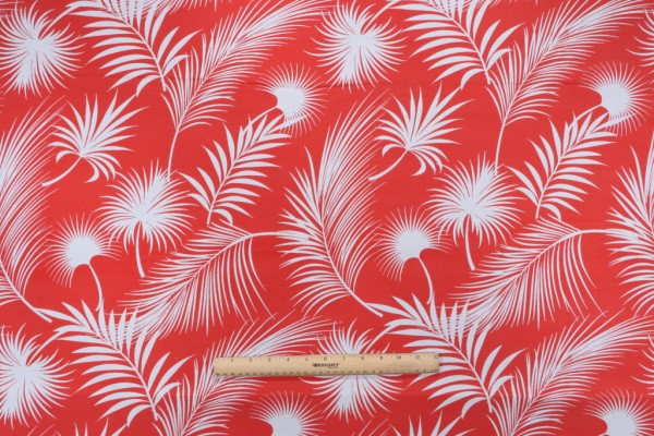 Terrasol Panama Printed Polyester Outdoor Fabric in Coral 