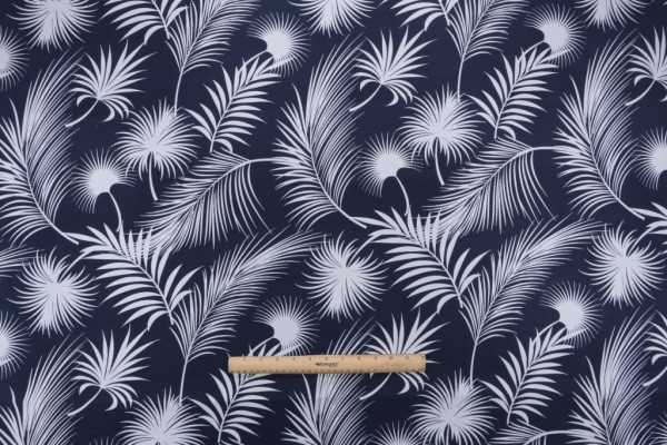 Terrasol Panama Printed Polyester Outdoor Fabric in Navy 