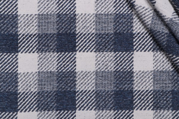 Sample of Merrimac M10999 Woven Upholstery Fabric in Indigo 