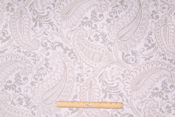 Sample of Premier Prints Shannon Printed Cotton Drapery Fabric in Ecru 