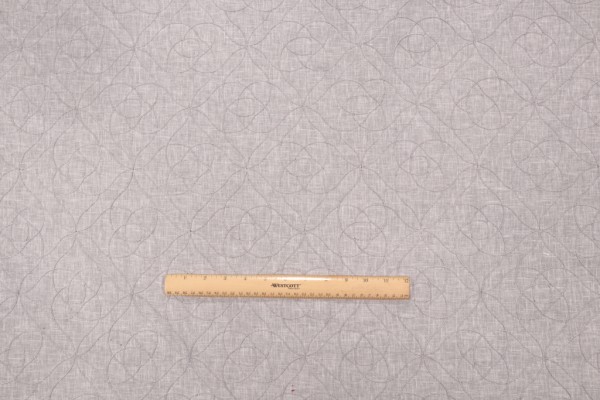 PK Lifestyles Doodle Cord Embroidered Sheer Drapery Fabric in Smoke