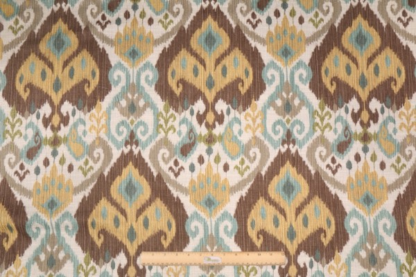 Mill Creek Witherfield-Sussex Printed Textured Cotton Drapery Fabric in Island