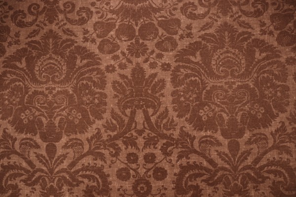 Thibaut Manhattan Damask F91732 Printed Drapery Fabric in Brown